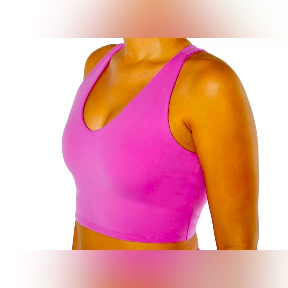 GapFit Women's Active Tank Bra Size Large Gap Sports Breathable Rosebud nwot